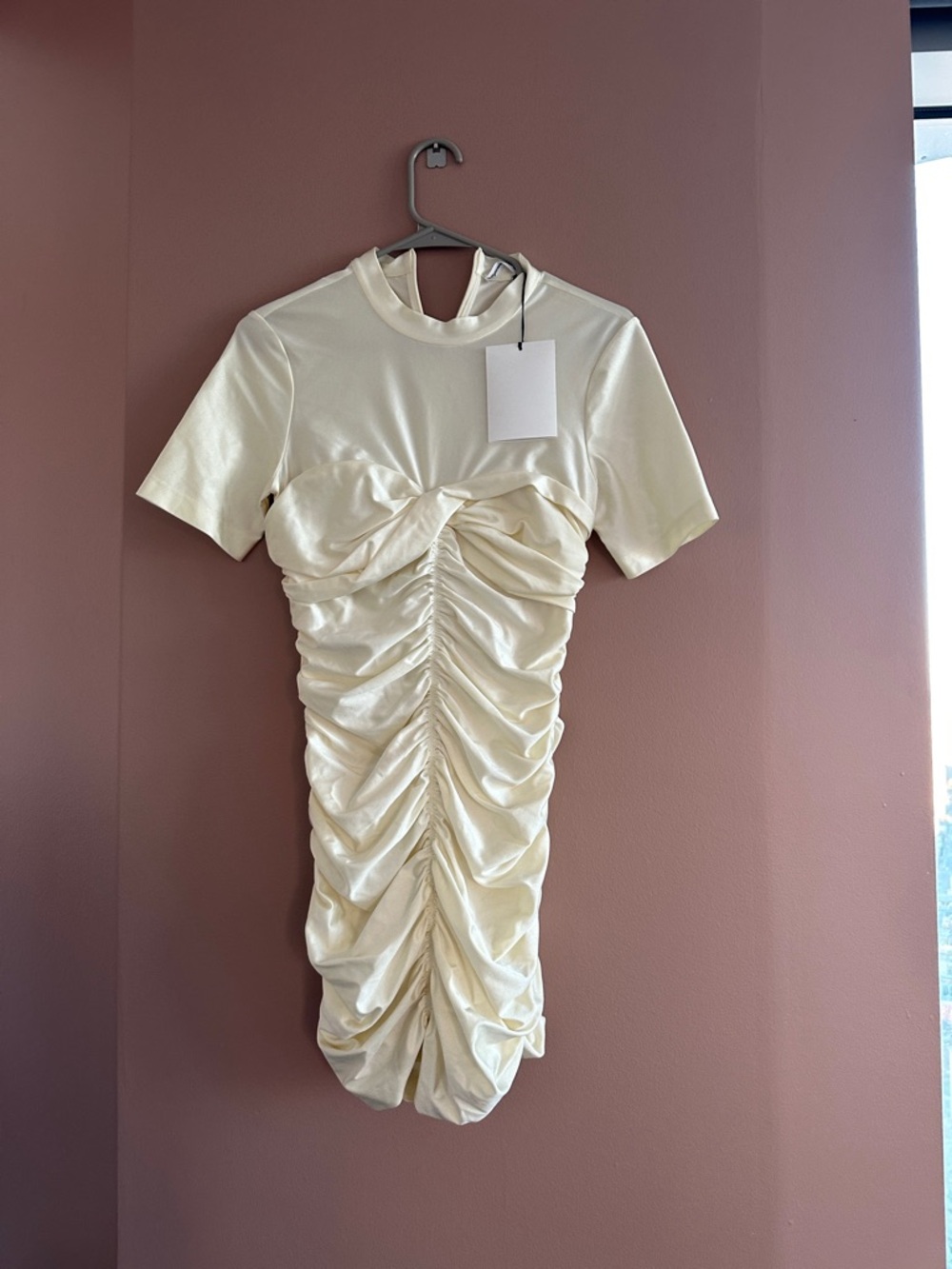 Alexander Wang Ivory Satin Mini Dress with Tag